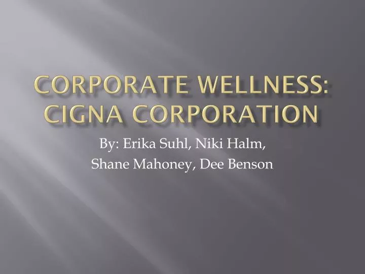 corporate wellness cigna corporation