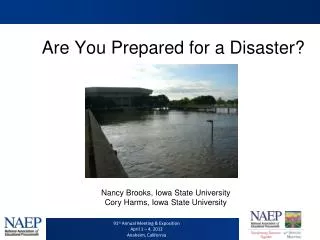 Are You P repared for a Disaster?