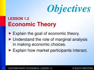 LESSON 1.2 Economic Theory