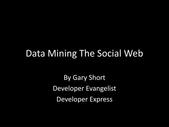 data mining the social web