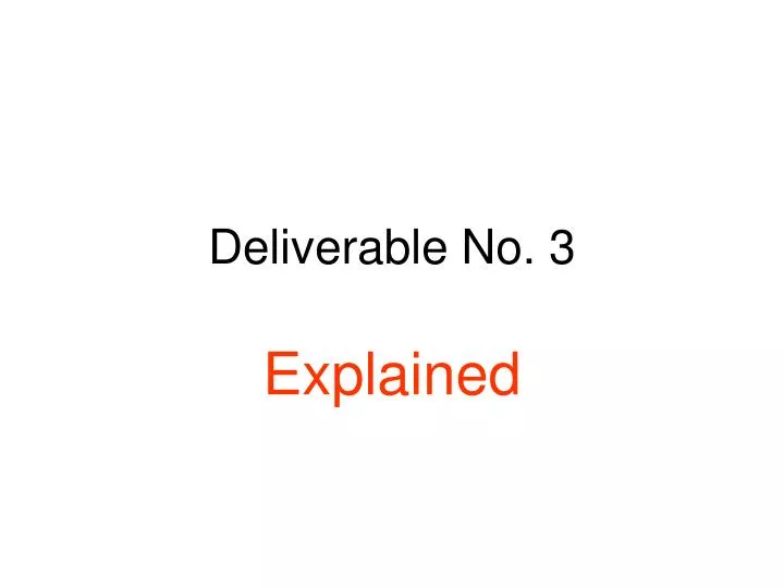 deliverable no 3
