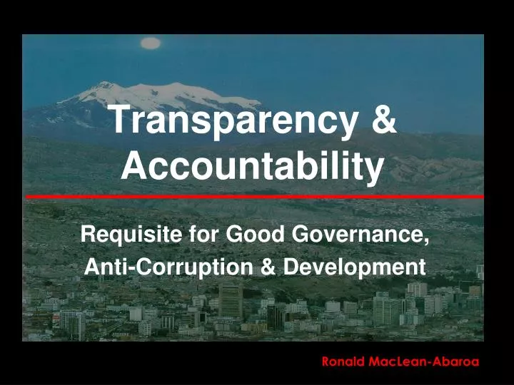 transparency accountability