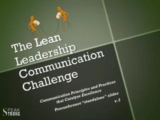 The Lean Leadership Communication Challenge