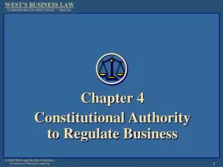 chapter 4 constitutional authority to regulate business