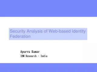 Security Analysis of Web-based Identity Federation