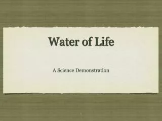 water of life