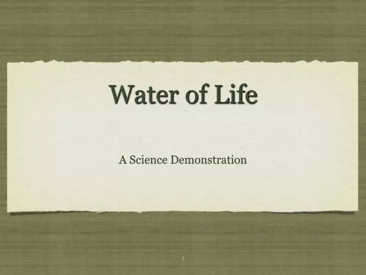 water of life