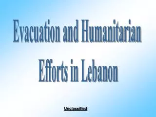 Evacuation and Humanitarian Efforts in Lebanon