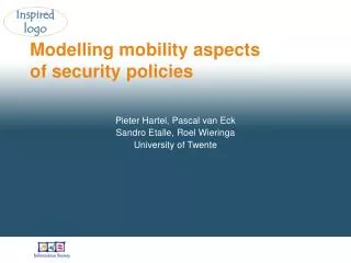 Modelling mobility aspects of security policies