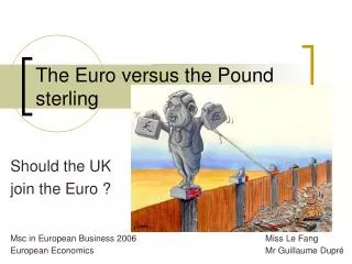 The Euro versus the Pound sterling
