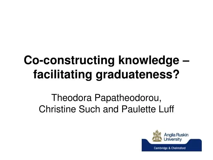 co constructing knowledge facilitating graduateness
