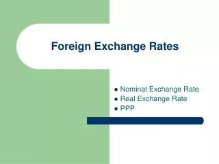 Foreign Exchange Rates