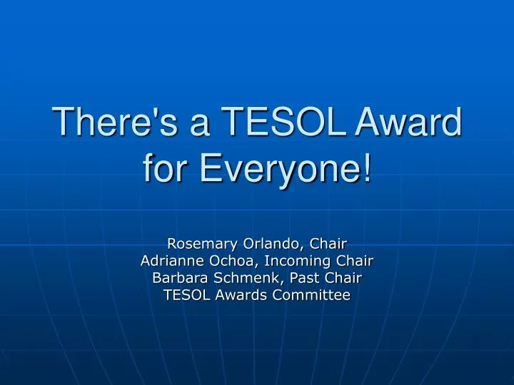 there s a tesol award for everyone