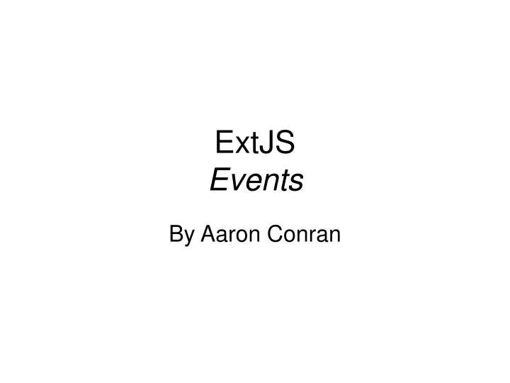 extjs events