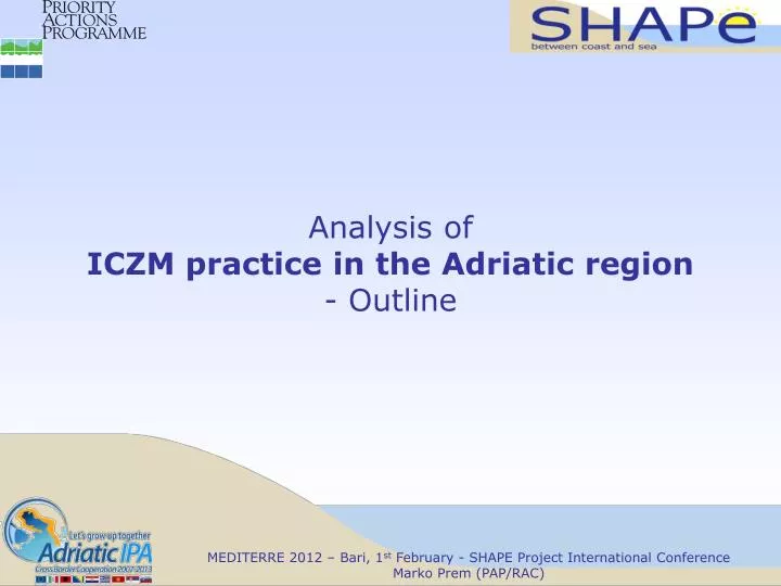 analysis of iczm practice in the adriatic region outline