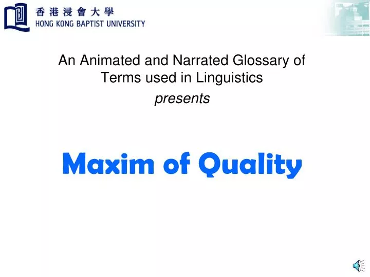 maxim of quality