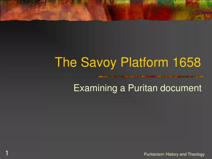 the savoy platform 1658