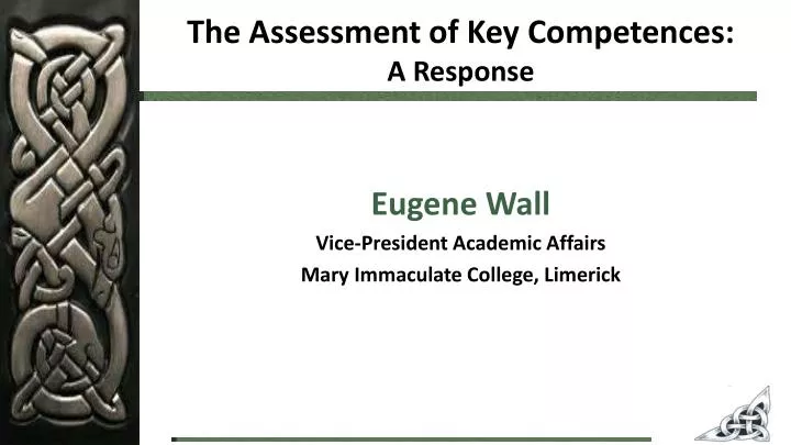 the assessment of key competences a response