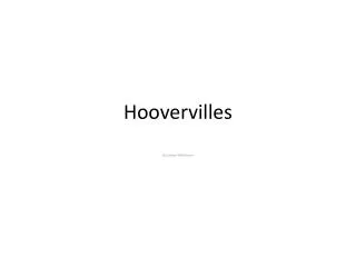 Hoovervilles