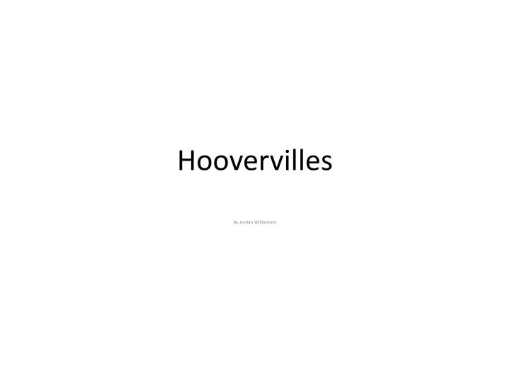 hoovervilles