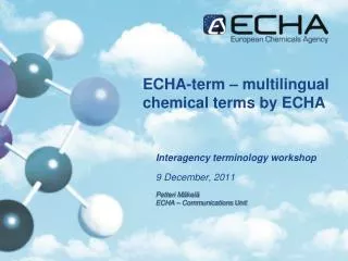 ECHA-term – multilingual chemical terms by ECHA