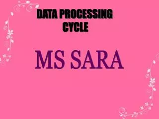 DATA PROCESSING CYCLE