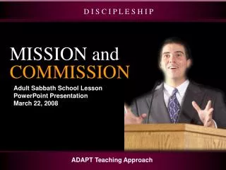 Adult Sabbath School Lesson PowerPoint Presentation March 22, 2008
