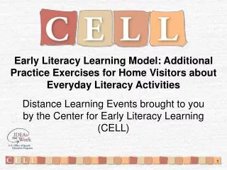 Early Literacy Learning Model: Additional Practice Exercises for Home Visitors about Everyday Literacy Activities