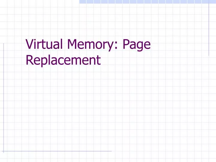 virtual memory page replacement