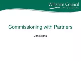 Commissioning with Partners