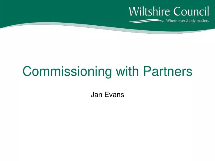 commissioning with partners