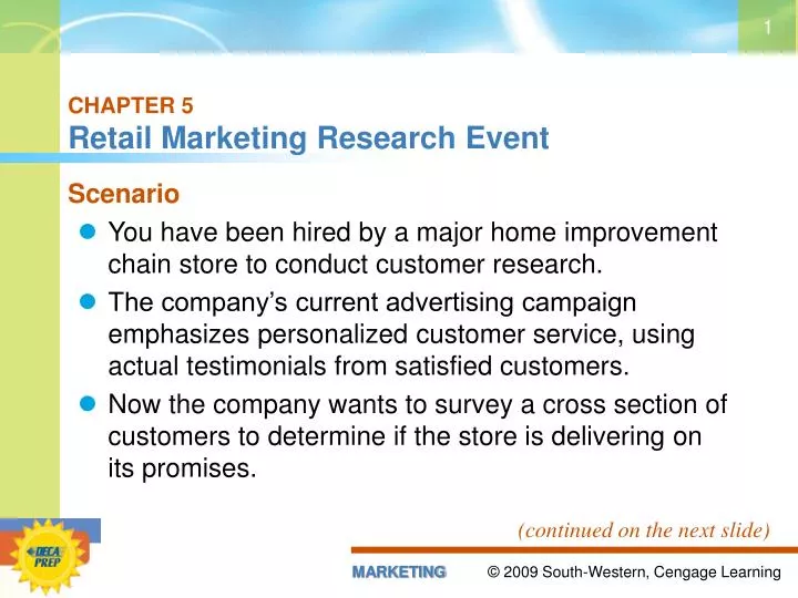 chapter 5 retail marketing research event