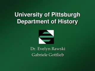 University of Pittsburgh Department of History