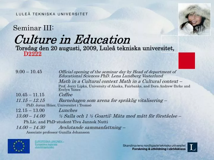 seminar iii culture in education