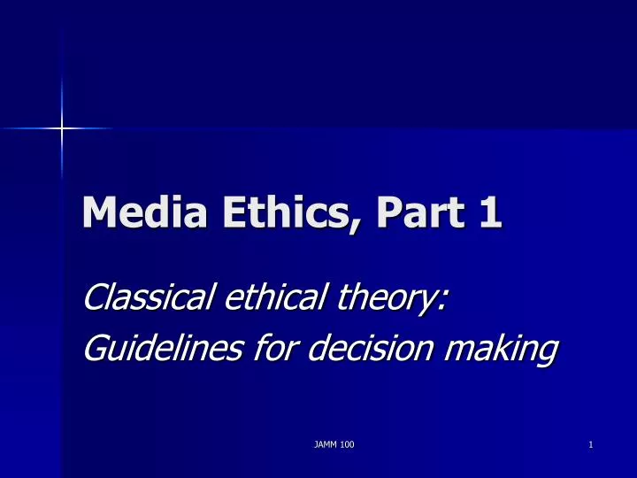 media ethics part 1