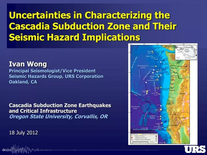 ivan wong principal seismologist vice president seismic hazards group urs corporation oakland ca
