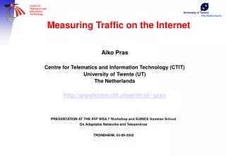 Measuring Traffic on the Internet