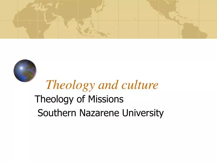 theology and culture