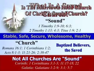 What Is A Sound Church?