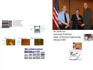 Dr. Hank Lee Associate Professor Dept. of Nuclear Engineering Missouri S&amp;T