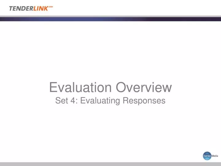 evaluation overview set 4 evaluating responses