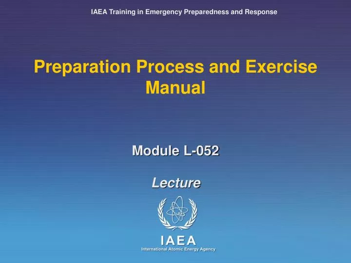 preparation process and exercise manual