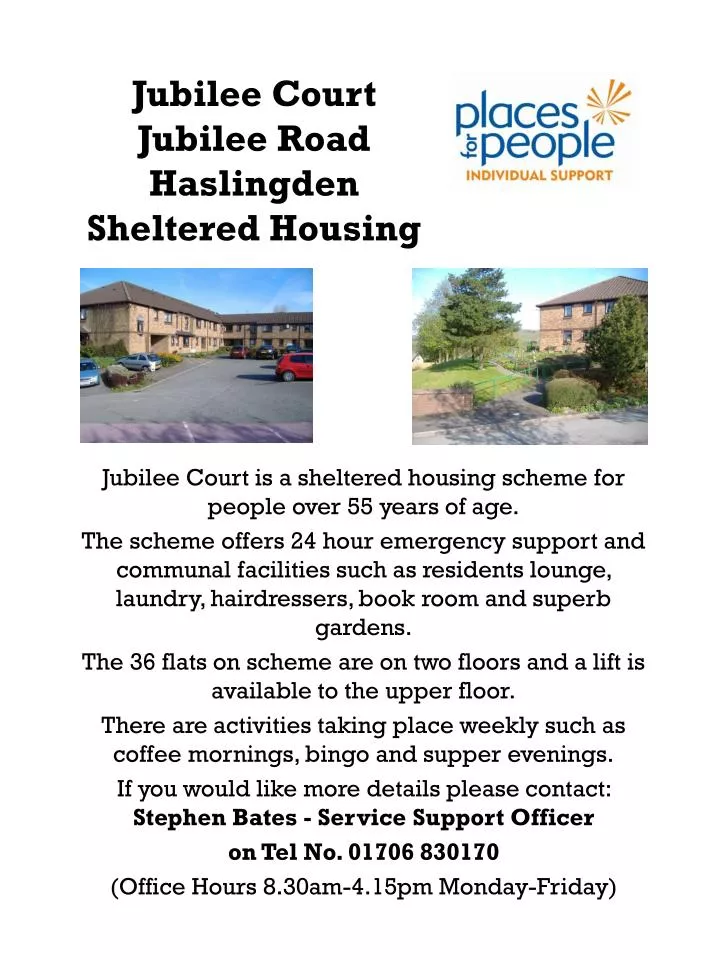 jubilee court jubilee road haslingden sheltered housing