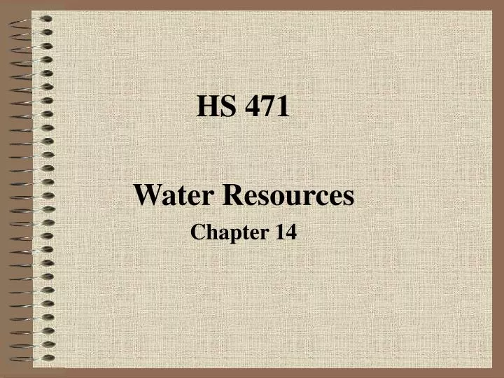 hs 471 water resources chapter 14