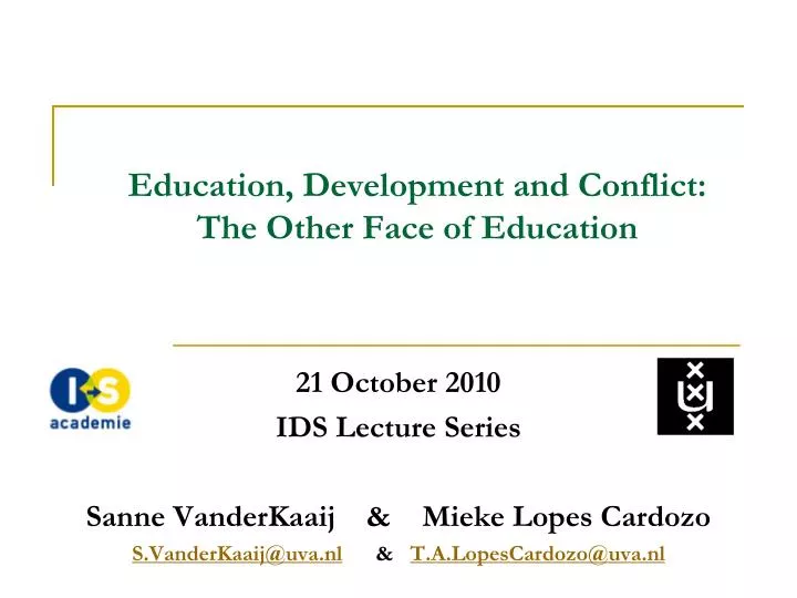 education development and conflict the other face of education