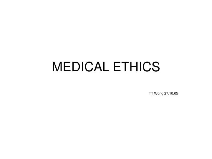 medical ethics