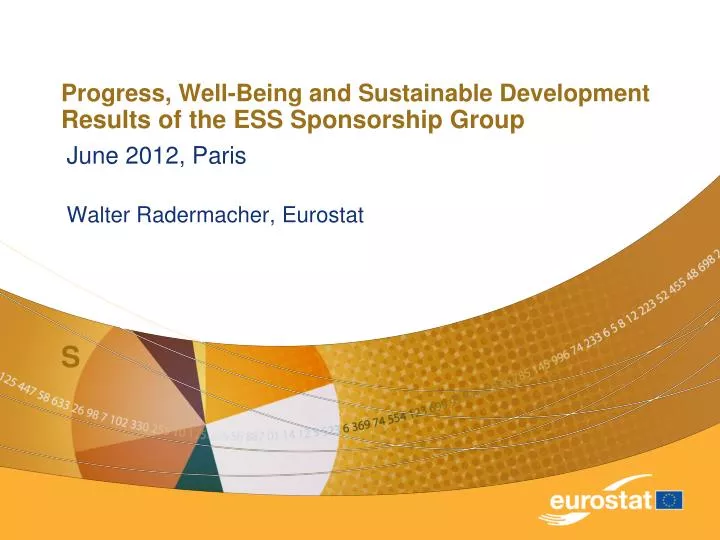 progress well being and sustainable development results of the ess sponsorship group s