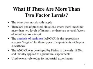 What If There Are More Than Two Factor Levels?