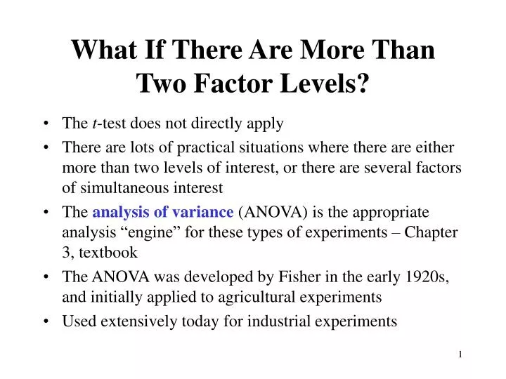 what if there are more than two factor levels