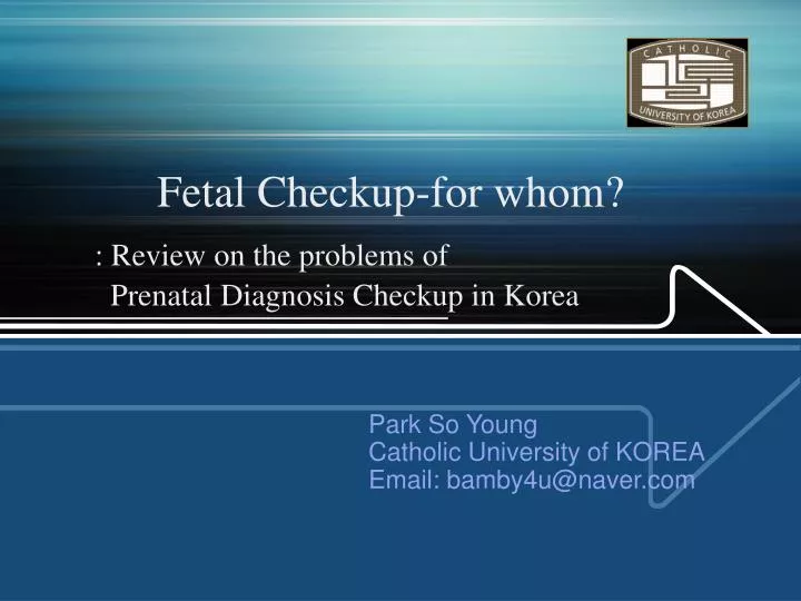 fetal checkup for whom